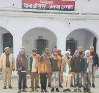 हसनगंज: उन्नाव थाना औरास पुलिस ने अलग-अलग अपराध के 7 वारंटी आरोपियों को गिरफ्तार कर जेल भेजा