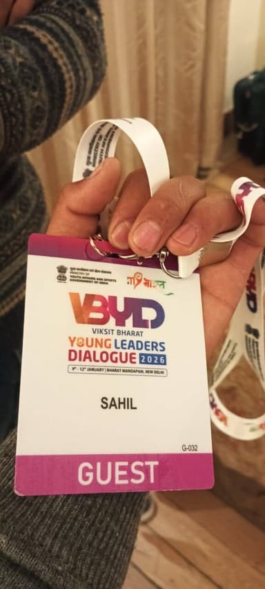 कुल्लू: NSS Volunteer Sahil at New Delhi in VBYLD (10 जनवरी 2026 से 10 जनवरी 2026 तक)