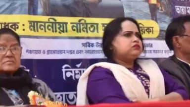 মগরাহাট ২: গণকহাটি এলাকা থেকে রাধানগর পর্যন্ত পথশ্রী ৪ প্রকল্পের রাস্তা শুভ উদ্বোধন করলেন বিধায়িকা নমিতা সাহা।