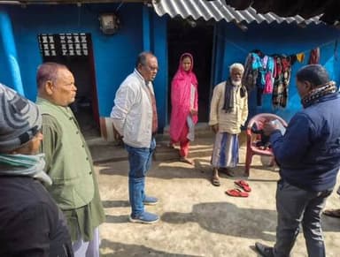 अमौर: अमौर- बीडीओ ने अमौर प्रखंड के हफनिया और खाड़ी महीन गांव पंचायत में चल रही विभिन्न योजनाओं का किया निरीक्षण