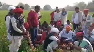 मारवाड़ जंक्शन: मारवाड़ जंक्शन के राजकीयावास खुर्द गांव में आई माता मंदिर निर्माण की नींव का मुहूर्त, सैकड़ों सीरवी समाज के लोग पहुंचे