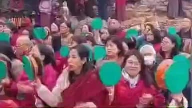 राजगीर: राजगीर में भूटान से आए 160 बौद्ध श्रद्धालुओं के दल ने ऐतिहासिक स्थलों का दर्शन किया