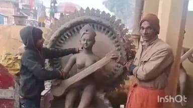 बखरी: सरस्वती पूजा के लिए प्रतिमा निर्माण में तेज़ी, बखरी में मूर्ति निर्माण ज़ोरों पर