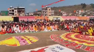 नरसिंहगढ़: नरसिंहगढ़ हिंदू सम्मेलन में साध्वी सरस्वती ने कहा, हर माता-बहन को शस्त्र चलाना भी आना चाहिए