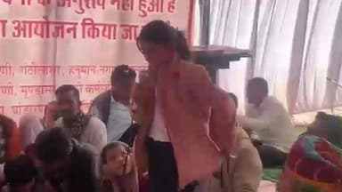 नागौर: अलाय को पंचायत समिति बनाने की मांग को लेकर चल रहे धरने में बच्चे भी शामिल हुए