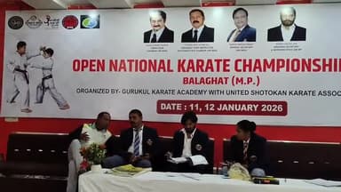 बालाघाट: बालाघाट में ओपन नेशनल कराते चैंपियनशिप 2026 का भव्य शुभारंभ, सात राज्यों के 375 प्रतिभागियों ने लिया भाग