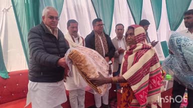 तिलोई: तिलोई में राज्यमंत्री ने जरूरतमंदों को वितरित किए कम्बल