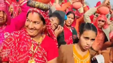 भदेसर: नपानिया में आस्था का महासंगम, 1100 कलशों के साथ शुरू हुई नानी बाई का मायरा कथा, संत बोले- जगत नहीं, जगदीश को मांगो