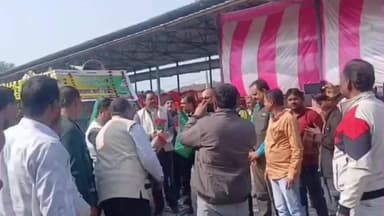 बिजावर: कृषक कल्याण वर्ष 2026 का शुभारंभ, बिजावर मंडी से कृषि रथ रवाना