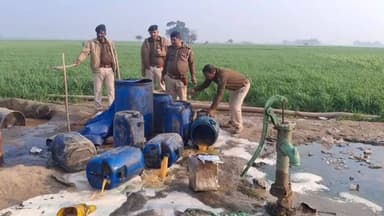 गोगरी: गोगरी थाना पुलिस की कार्रवाई, हजारों लीटर अर्द्धनिर्मित देसी शराब की गई नष्ट