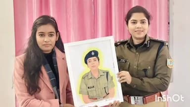 पाकुड़: लिट्टीपाड़ा की निशा कुमारी ने अपनी कला से जीता दिल, हाथों से बनाए एसपी-डीसी के हूबहू चित्र