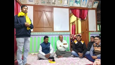 খোয়াই: ৬ নং বুথ এলাকায় দুর্গানগর বিজয় কৃষ্ণ ঘোষের বাড়িতে বিজেপি দলে এক সভা আয়োজিত