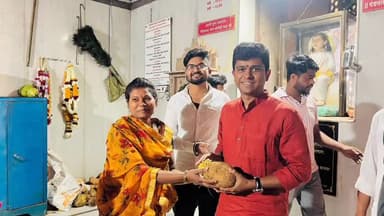 जाफराबाद: जाळीचा देव येथे आमदार संतोष पाटील दानवे यांनी भेट घेतले चक्रधर स्वामीचे दर्शन