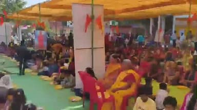 खंडवा नगर: रमा बस्ती में आयोजित हिंदू सम्मेलन में बड़ी संख्या में लोग पहुंचे