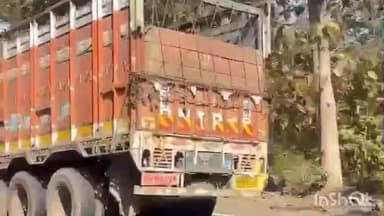 बिछिया: नेशनल हाईवे 30 पर दो ट्रकों की भीषण टक्कर, चालक और परिचालक बाल-बाल बचे