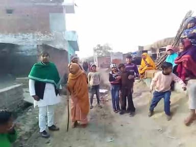 रतिभानपुर gaun पहुंचे राजू यादव गरीबा