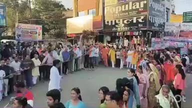 महेश्वर: महेश्वर में रविवार को निकली भगवान महामृत्युंजय की रथ यात्रा