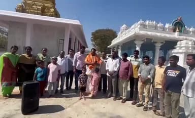 నార్సింగి: ఇస్లాంపూర్ రామప్ప గుట్టపై పాఠావిష్కరించిన పూజారి ఆత్రేయ శర్మ