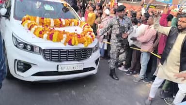 भाजपा प्रदेश अध्यक्ष के प्रथम बाराबंकी आगमन पर अहमदपुर टोल प्लाजा पर राज्यमंत्री सतीश चन्द्र शर्मा ने किया भव्य स्वागत।