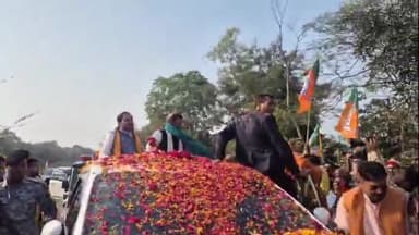 रुदौली: भाजपा के नव नियुक्त प्रदेश अध्यक्ष का अयोध्या जिले की सीमा पर विधायक रुदौली के नेतृत्व में हजारों लोगों ने किया स्वागत