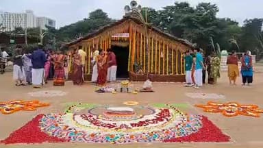 காட்பாடி: காட்பாடி விஐடி பல்கலைக்கழகத்தில் வெகு விமர்சையாக நடைபெற்ற பொங்கல் விழா