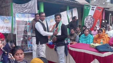 জয়নগর ২: পদুয়ার মোড়ে তৃণমূল কংগ্রেসের জন সংযোগ কর্মসূচি