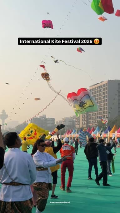 International Kite Festival 2026 🪁😍
#kitefestival #kiteflying #uttrayan #makarsankranti #awesomeamdavad