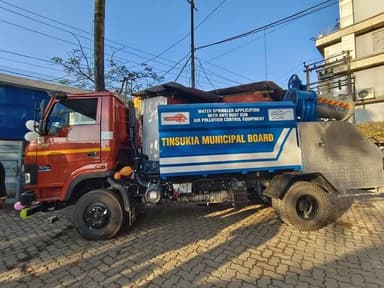 #Tinsukia|Water Sprinkler Application With Anti Dust Gun Air Pollution Control Equipment By Tinsukia Municipal Board!