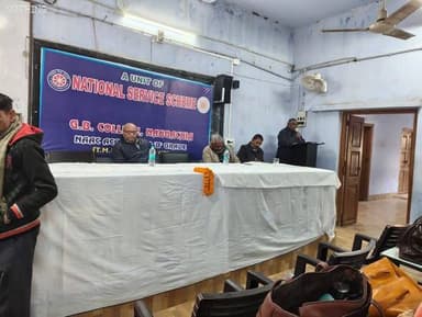 आज दिनांक 12.01. 2026 को राष्ट्रीय सेवा योजना जीबी कॉलेज नवगछिया द्वारा राष्ट्रीय युवा दिवस बड़े उत्साह और प्रेरणा के स...