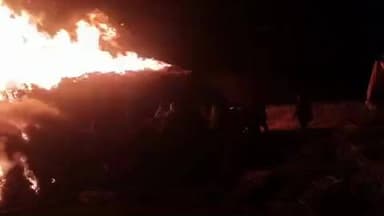 नेर: तुरीच्या गंजीला आग लागून चार लाखाचे नुकसान,घारेफळ येथील घटना