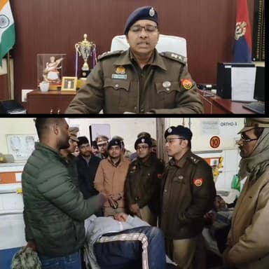 #gonda में #GondaPolice की 25000/- रूपये के इनामिया बदमाश से मुठभेड़
पुलिस मुठभेड़ में पकड़े गए अभियुक्त दौलत खान पुत्र ...
