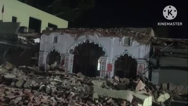 नारनौल: नारनौल में बड़ा हादसा टला: होटल अशोक प्लाजा का छज्जा सहित बड़ा हिस्सा गिरा, पिज्जा कैफे को नुकसान