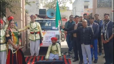 नैनवां: हिण्डोली में बाल विवाह के दुष्परिणाम के प्रति आमजन को जागरूक कर रहा जागरूकता रथ