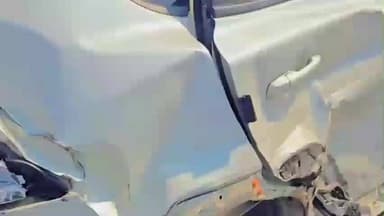 ब्यावर: ब्यावर जिले के NH 48 बरल रोड पर ट्रेलर और कार में हुई टक्कर, मौके पर मची अफरा-तफरी