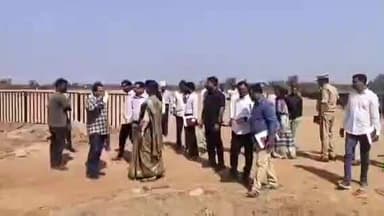 నిర్మల్: మామడ మండలం పొన్కల్ గ్రామం వద్ద సదర్మట్ బ్యారేజీ ప్రారంభోత్సవ ఏర్పాట్లు పరిశీలించిన కలెక్టర్ అభిలాష అభినవ్