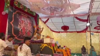 खालवा: श्री राम कथा महोत्सव में भगवान श्री राम और माता जानकी के दिव्य विवाह का भावपूर्ण चित्रण