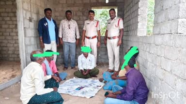 పల్లెపాలెం లో పేకాట రాయుళ్లపై పోలీసుల మెరుపు దాడి, ఐదుగురు అరెస్ట్,రూ. 2000 స్వాధీనం