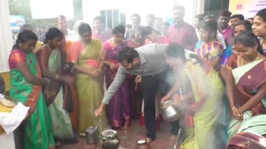 திருச்சி: ஆட்சியர் சரவணன் குடும்பத்தினருடன் ஆட்சியர் அலுவலகத்தில் நடைபெற்ற பொங்கல் விழாவின் பங்கேற்று சிறப்பித்தார்