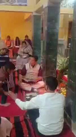 सिमडेगा: सिमडेगा के राम जानकी मंदिर में सामूहिक हनुमान चालीसा पाठ का आयोजन