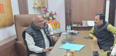 घट्टिया: विधायक सतीश मालवीय ने प्रदेश अध्यक्ष हेमन्त खंडेलवाल से मुलाकात की