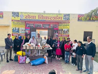 Apex Women's Club Sangaria एपेक्स वुमन क्लब ने सेवा विकलांग संस्थान में मूक, बधिर बच्चों के साथ लोहड़ी व मकर संक्रांति प...