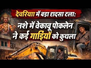 #देवरिया में बड़ा हादसा नशे में बेकाबू #पोकलेन ने कई गाड़ियों को कुचला#Deorianews #DeoriaPolice