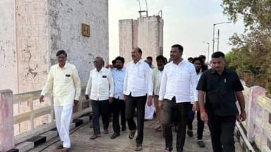 ಹಗರಿಬೊಮ್ಮನಹಳ್ಳಿ: ಮಾಲವಿ ಜಲಾಶಯಕ್ಕೆ ಕ್ಷೇತ್ರದ ಶಾಸಕ ಕೆ. ನೇಮಿರಾಜ್ ನಾಯ್ಕ್ ಭೇಟಿ, ಜಲಾಶಯದ ಕ್ರಸ್ಟ್ ಗೇಟ್ ಕಾಮಗಾರಿ ಪರಿಶೀಲನೆ