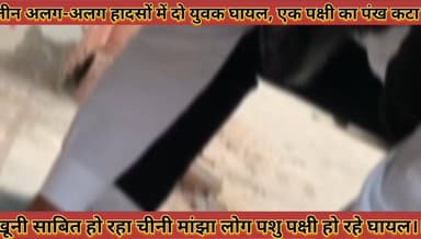 #जिले_में_खूनी_साबित_हो_रहा_चीनी_मांझा_तीन #अलग_अलग_हादसों_में_दो_युवक_घायल_एक_पक्षी_का #पंख_कटा
#jile #me #khuni #sabi...