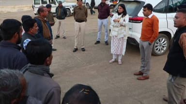 गोटेगांव: कलेक्टर और पुलिस अधीक्षक ने नर्मदा नदी के झांसीघाट व मुआर घाट का किया निरीक्षण