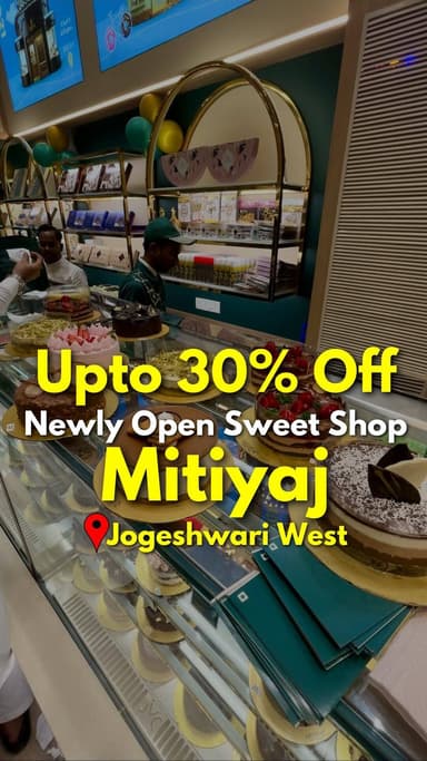 @mithiyaj_ Opens in Jogeshwari with 30% Off
Location -
Captain Suresh Samant Marg, Shastri Nagar, Jogeshwari West, Mum...
