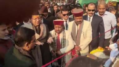 डुंडा: रामलीला मैदान में आयोजित पौराणिक माघ मेले का शुभारंभ सीएम पुष्कर सिंह धामी ने देव डोलियों के सानिध्य में किया