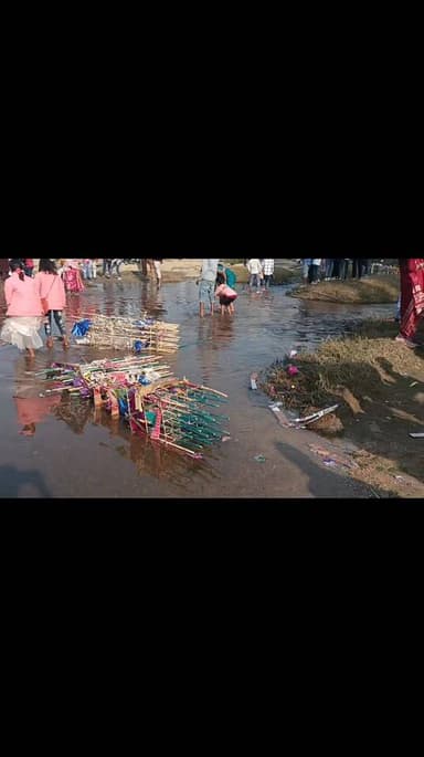 দেউলঘাটা কংসাবতী নদী ঘাটে চৌডল বির্সজন।