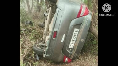 మధిర: నామవరం స్టేజీ సమీపంలో ప్రమాదవశాత్తు బోల్తా కొట్టిన కారు, ఒకరికి తీవ్ర గాయాలు