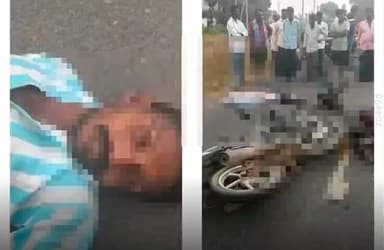 బాపట్ల నియోజకవర్గంలోని చెరుకుపల్లి వద్ద రెండు ద్విచక్ర వాహనాలు ఢీకొని ఒకరు మృతి, దర్యాప్తు చేస్తున్న పోలీసులు